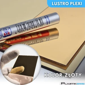lustro akrylowe złote