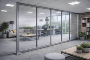 ścianka poliwęglanowa w biurze