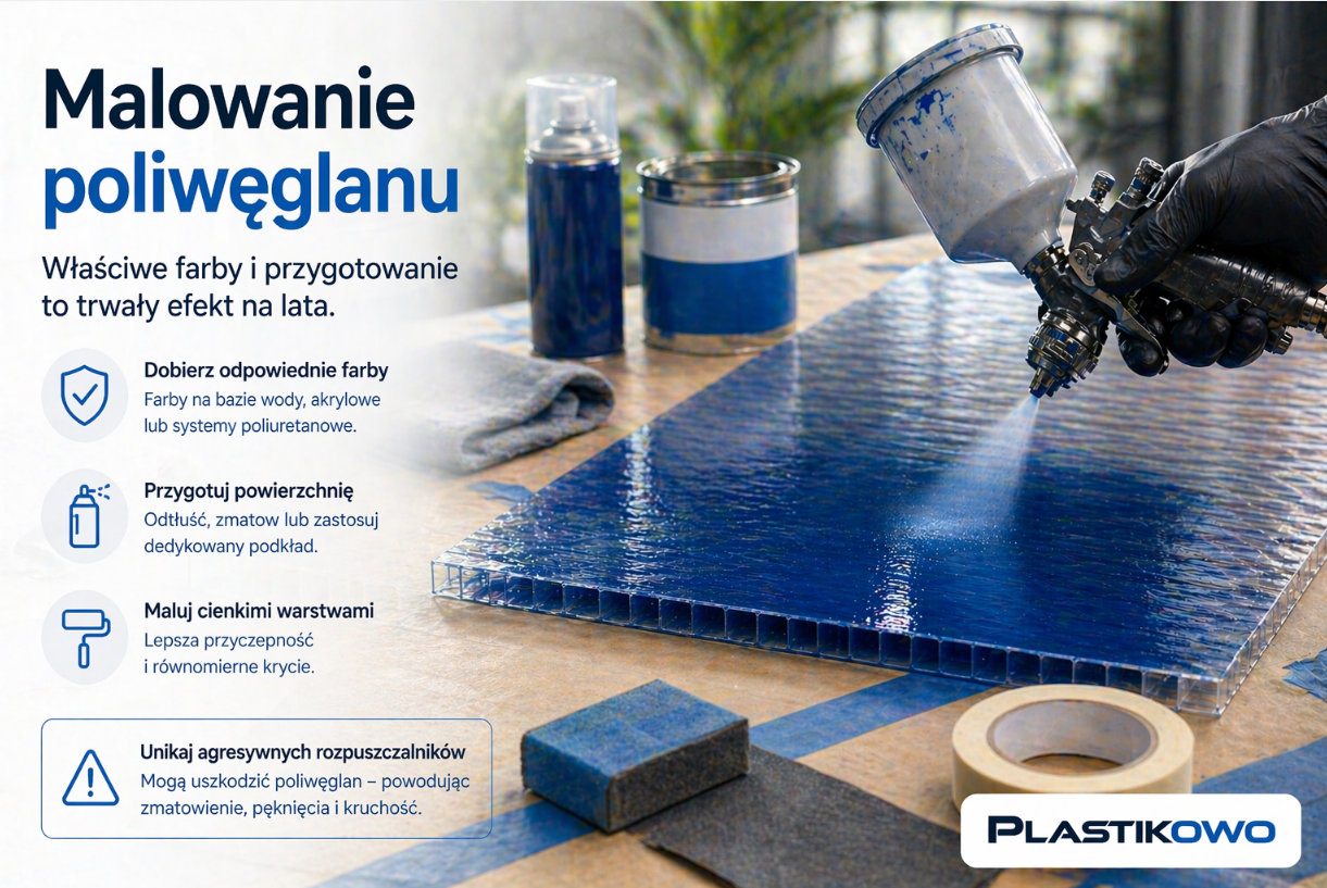 malowanie poliwęglanu komorowego